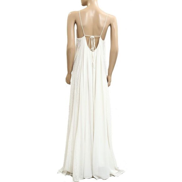 Free People Free-est Trail Of Flowers Maxi Dress Lace V-Neck Sleeveless M 283496 - Picture 7 of 8